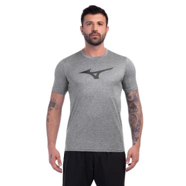 Imagem de Camiseta de Corrida Mizuno Run Spark Mescl Masculino GG Cinza-Masculino