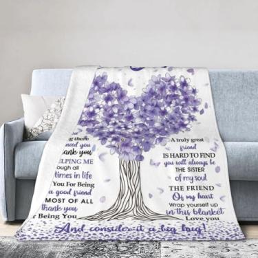 Imagem de Zynthor Bestie Cobertor Bestie Presentes para Mulheres Melhor Amigo Presente 152 x 127 cm Presente de Amizade de Longa Distância Presentes Pensando em Você Presentes Perfeito para Aniversário e