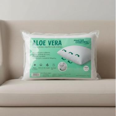 Imagem de Travesseiros Aloe Vera Toque Suave Cor Branco 100% Antialérgico Premium Macio (1)