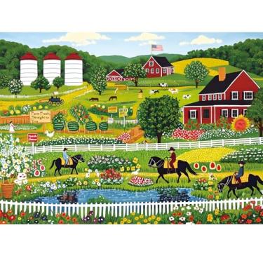 Imagem de 500 Piece Puzzle for Adults,Country Animal Farm Puzzles for Adults Kids Elderly,Recycled Cardboard Vacation Puzzles 500 Piece,Challenging Family Game Great Gift for Friends,20.5 x 15 in