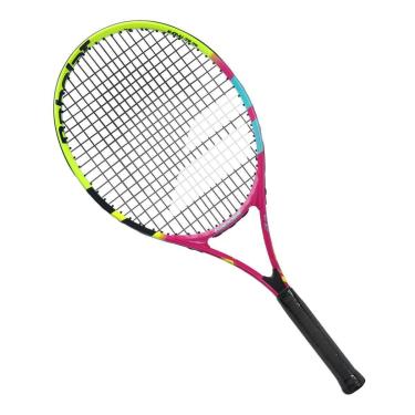 Imagem de Raquete de Tênis Babolat Nadal JR 25 230g Azul Amarela e Rosa-Unissex