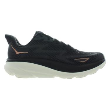 Imagem de Hoka Clifton 9 feminino, Preto/ouro rosa e preto, 7 Wide