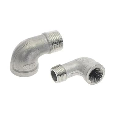 Imagem de 1/20.3 cm 1/10.2 cm 3/20.3 cm 1/5.1 cm 3/10.2 cm 2.5 cm fêmea x rosca macho cotovelo rua 90 graus ângulo SS 304 conectores de encaixe de tubo de aço inoxidável (DN8)