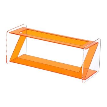 Imagem de Fenteer Suporte para Controle Remoto, Organizador Decorativo de Acrílico para Mesa, Bar, Quarto ou Escola, Ideal para Dormitórios e Balcões, Laranja