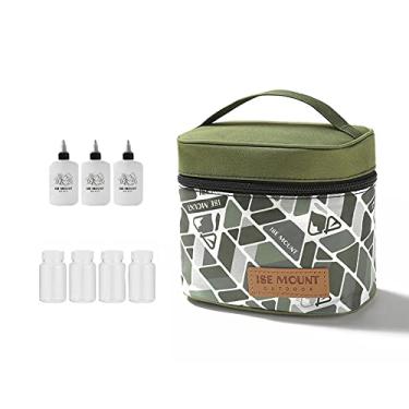 Imagem de Conjunto de Armazenamento Condimentos Jars Tempero para Camping Bolsa Kit Portátil Churrasco Piquenique Cruet Multifuncional com Garrafas Plástico e Potes Vidro Organizar Molhos Temperos Em Movimento
