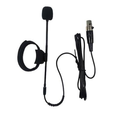 Imagem de Fenteer Microfone de clipe para instrumento musical, microfone condensador com cabo, rotação de 360° ajustável para músicos, 4 Pinos