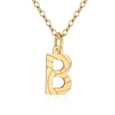 Imagem de RUOOUY Colar feminino com inicial de voleibol, banhado a ouro 18K, pingente de letra A-Z, joias de vôlei, acessórios esportivos, presente de Natal para namorada e filha, Aço inoxidável, Sem Pedra