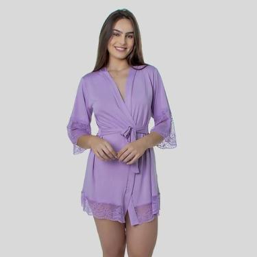 Imagem de Robe de luxo sexy noiva feminino detalhe em renda - ALTIÊ INTIMATE, La