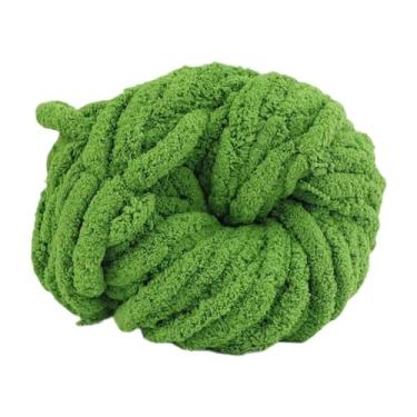 Imagem de KiBcsLic Fio de lã para tricô manual, ideal para almofadas, mantas, suéteres e cachecóis, Verde