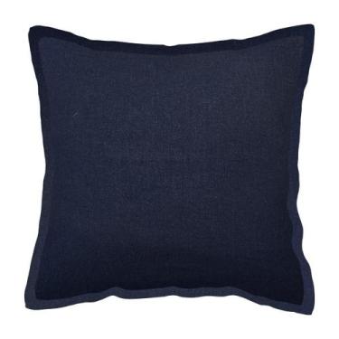 Imagem de Capa de Almofada em Linho com Aba 45x45 Azul Marinho - AMOFADAS