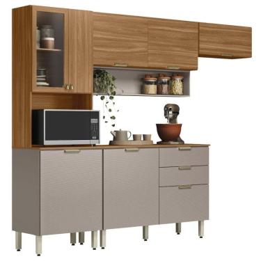 Imagem de Cozinha Modulada 4 Pecas 250 Cm Mdp Alba Amendola Nude Prime Demobile Amendola Nude Prime