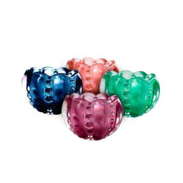 Imagem de Kit 06 Porta Velas Castiçal Flor De Vidro Colorido Decoração