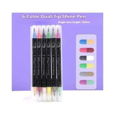 Imagem de Conjunto De Marcadores Acrílicos Com Glitter De Ponta Dupla 24/48/96 C