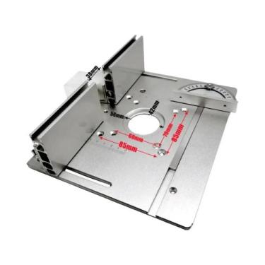 Imagem de Placa De Inserção De Alumínio Para Mesa De Tupia Com Guia De Esquadria