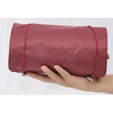 Imagem de Necessaire Organizador Cosmético Maquiagem Feminino Para Viagem Em Alto.(VINHO-916)