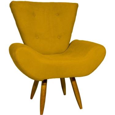 Imagem de Poltrona Decorativa Para Sala Recepção Manicure Consultório Escritório Emilia Suede