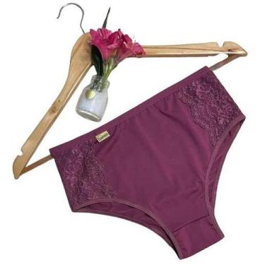 Imagem de Calcinha Calçola Helena kit com 6 modelo cintura alta confortável com 