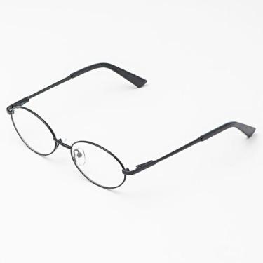 Imagem de Armação Óculos Grau Metal Feminina Oval, Lily Óculos Sunrise, Preto