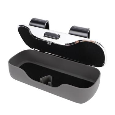 Imagem de Generic Suporte de óculos de Sol para Carro, Protetor Elegante, Economizador de Espaço, Estojo de Armazenamento de óculos Automotivos para Viseira de Sol, Organizador de Automotivos para (Cinza)