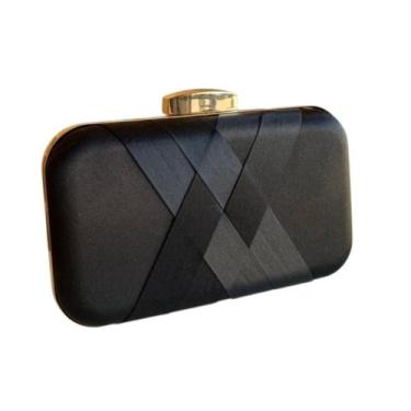 Imagem de Bolsa Feminina De Festa Clutch Cetim Detalhe Trançado - Lika Bijuteria