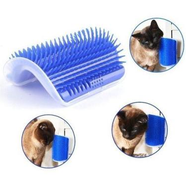 Imagem de Escova Tira Pelos Pet Parede Gatos Com Catnip Massagem - Não Informada