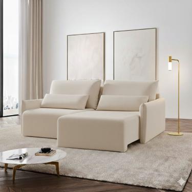 Imagem de Sofá Retrátil E Reclinável Pequim Caixa Zero 2,00m - Marfim