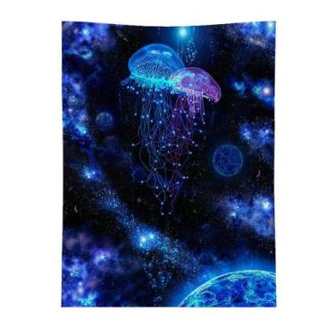 Imagem de Microtecido de medusa para tapeçaria para pendurar na parede 150x130cm