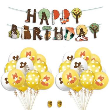 Imagem de Kit de balão, festa de aniversário de animais da selva, 23 unidades de
