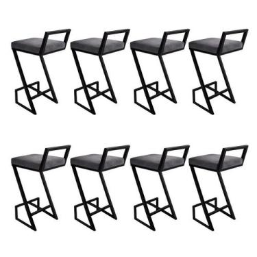 Imagem de KIT 8 Banquetas Para Cozinha Alta Helena Z Para Area Laser Gourmet Chu