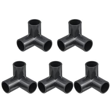 Imagem de PATIKIL 20 mm ID U-PVC encaixes de tubo, pacote com 5 3 vias cotovelo saída lateral Tee acessórios para móveis conector de tubo para suporte de irrigação de jardim
