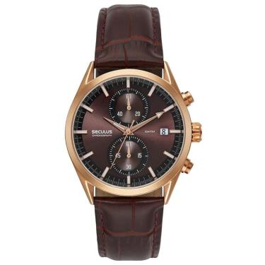 Imagem de Relógio Seculus Cronógrafo 77307GPSVRC3 Vidro Abaulado Couro Rosé-Masculino