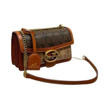 Imagem de Bolsa Transversal Feminina De Luxo Leve E Elegante, Design De Contrast