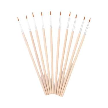 Imagem de Conjunto De Pincéis Planos De Nylon Com Cerdas Para Pintura - 10, 30, 