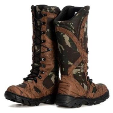 Imagem de Bota Masculina Adventure Camuflada Couro Legítimo Caça-Masculino