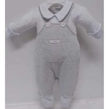 Imagem de Macacão Longo Jardineira Luxo Bebê Menino Lessababy B9355-Masculino
