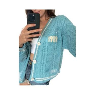 Imagem de Cardigã Feminino Oversized De Tricô Grosso Com Botões TS Seagulls Vers