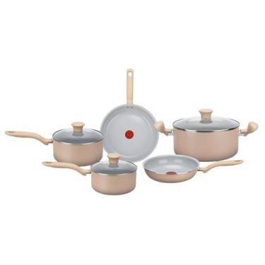 Imagem de Jogo de Panelas 5 Peças Ceramic Light Sand Rochedo, Vanilla, 5 peças