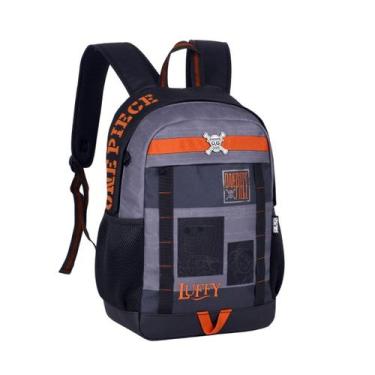 Imagem de Mochila One Piece De Costas Teen Meninos Reforçada Escolar, Preto