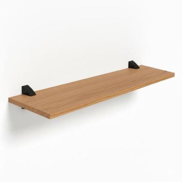 Imagem de Prateleira Multiuso Amadeirada 60cm Parede Sala Quarto Cozinha - Marqu