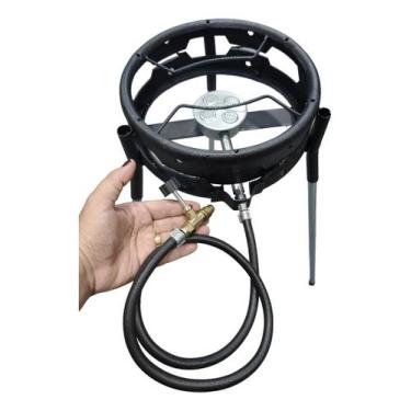 Imagem de Fogareiro Alta Pressão Com Suporte Para Tacho E Panela - Metais Massui