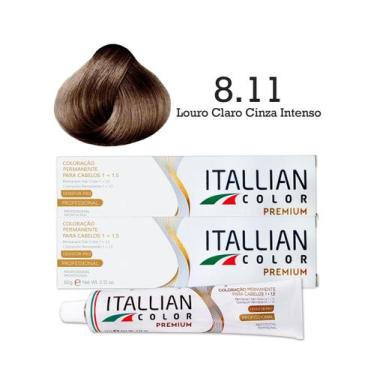 Imagem de 2 Unidades Coloração Itallian Color 8.11 Louro Claro Cinza Intenso - I