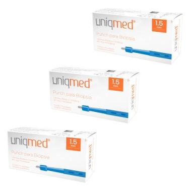 Imagem de Punch para biópsia 1,5mm kit 3cx uniqmed tamanho:1,5mm, 1,5MM