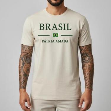 Imagem de Camiseta Masculina Seleção Brasileira Copa 2026 Direto da Fábrica Original Algodão Premium Aproveite-Masculino