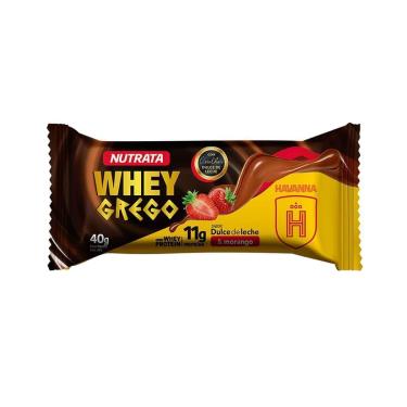 Imagem de Barra Whey Grego Bar - 1 Unidade de 40g Dulce de Leche Havanna e Morango - Nutrata-Unissex