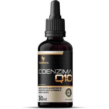 Imagem de Coenzima Q10 100mg Por Porção (Ubiquinona) com Vitamina E em Gotas Sabor Menta 30ml Tut...