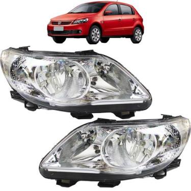 Imagem de PAR Farol Gol G5 2009 2010 2011 2012 FOCO Duplo Cromado - Prime