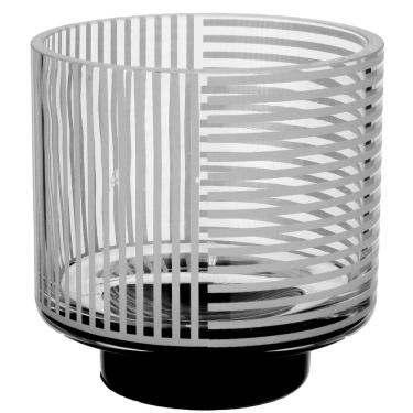 Imagem de VASO DECORATIVO ENFEITE PLANTA LISTRAS VIDRO 10x10x10cm TRANSPARENTE