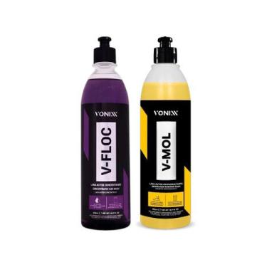 Imagem de Kit Shampoo Automotivo Esfregação Neutro V-floc V-mol Vonixx 500ML, Ún