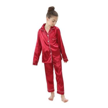 Imagem de Conjunto De Pijamas Para Crianças E Adolescentes, Meninas E Meninos, R