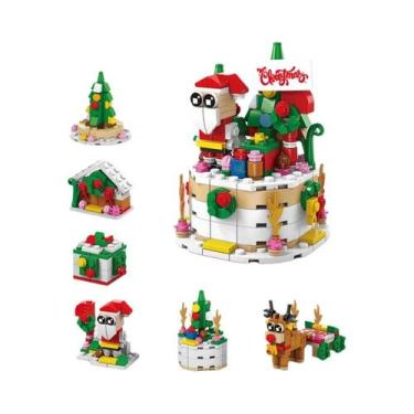 Imagem de Conjunto De Blocos De Montar HUIQIBAO 6 Em 1: Casa De Neve, Árvore De 